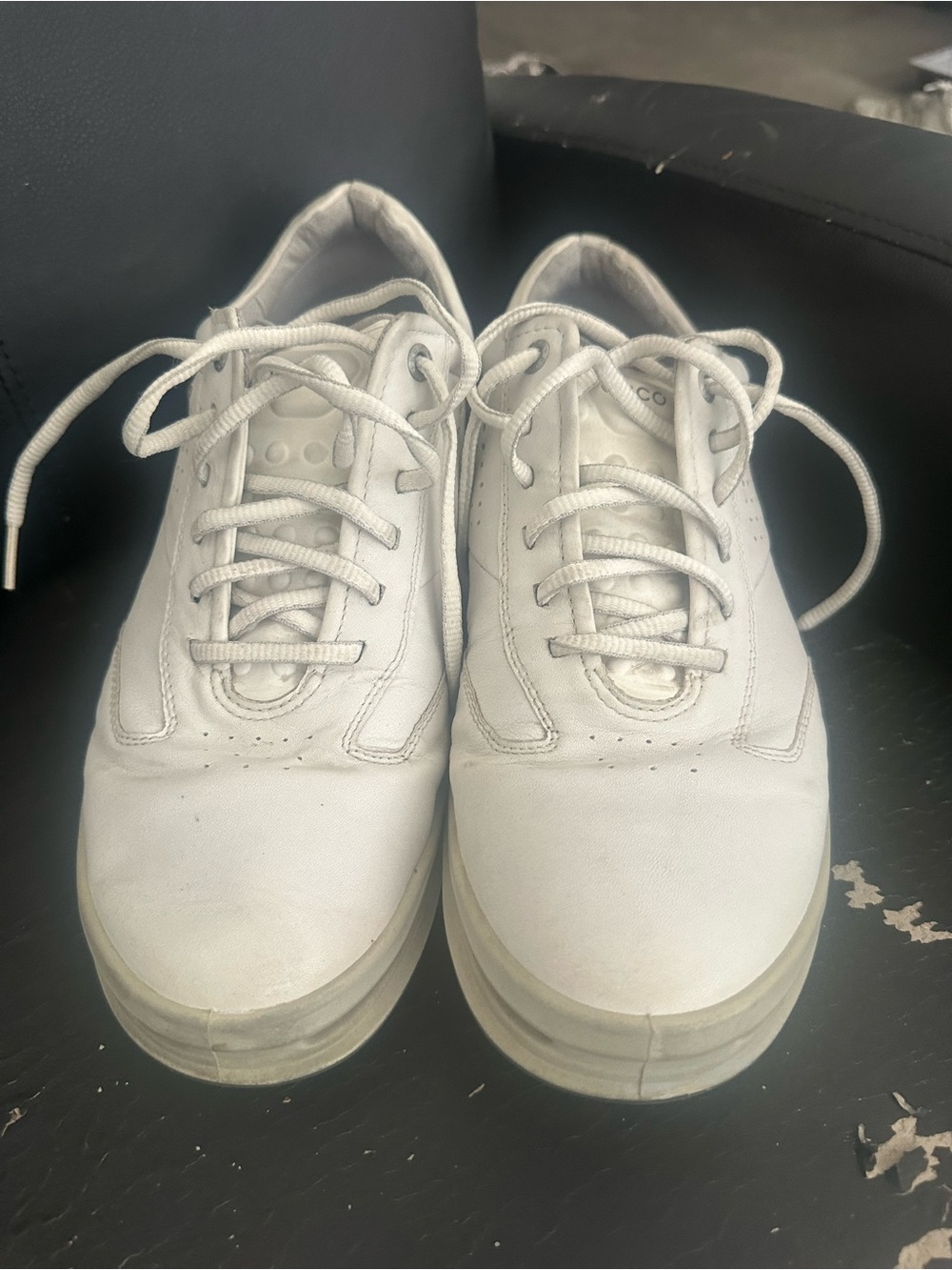 Ecco Men's White Leather Golf
